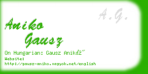 aniko gausz business card